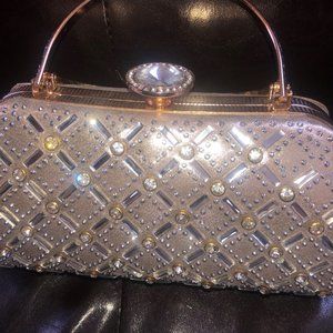 Rhinestone Gold Purse